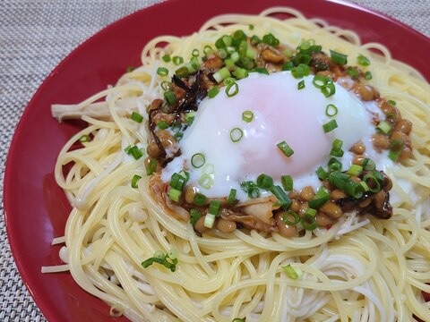 フライパン不要！納豆キムチパスタ